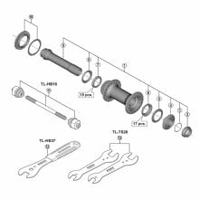 SHIMANO HB-MT400-B Hub Axle Kit