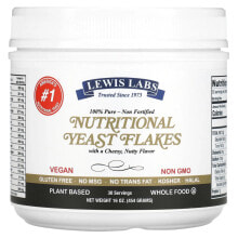 Дрожжи lewis Labs, Nutritional Yeast Flakes, 16 oz (454 g)