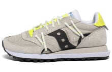 Купить мужские кроссовки Saucony: Кроссовки Saucony Jazz DST ретро низкие для бега унисекс серо-желтые M-ширина