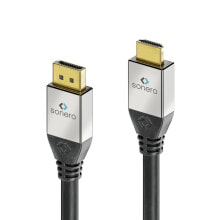 Компьютерные разъемы и переходники sonero S-DC100-010 видео кабель адаптер 1 m DisplayPort HDMI Черный