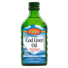 Рыбий жир и Омега 3, 6, 9 Carlson Norwegian Cod Liver Oil Dietary Supplement Unflavored Комплекс с омега и витаминами А и D3