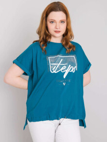 Женские футболки Женская футболка синяя с принтом Factory Price