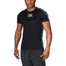 Мужские спортивные футболки Мужская спортивная футболка черная с надписью LEONE1947 Ambassador Short Sleeve T-Shirt