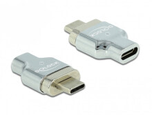 Компьютерные разъемы и переходники deLOCK 66433 кабельный разъем/переходник Thunderbolt 3/ USB C Серебристый