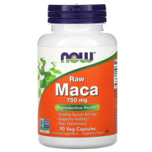 Суперфуды Now Foods, Мака, необработанная, 750 мг, 90 растительных капсул