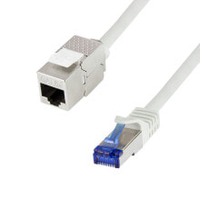 Кабели и разъемы для аудио- и видеотехники соединительный кабель точки консолидации, Cat.6A, S/FTP, серый, 2 м