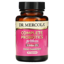 Пребиотики и пробиотики dr. Mercola, Комплексные пробиотики для женщин, 70 млрд КОЕ, 30 капсул
