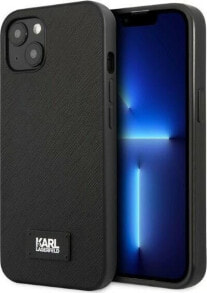 Karl Lagerfeld Etui Karl Lagerfeld KLHCP13MSFMP2K Apple iPhone 13 hardcase czarny/black Saffiano Plaque