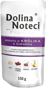 Купить влажные корма для собак Dolina Noteci: Dolina Noteci DOLINA NOTECI PIES KRÓLIK+ ŻURAWINA saszetka 150g