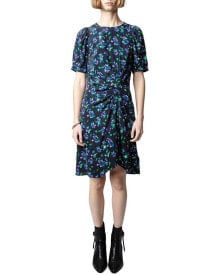 Zadig & Voltaire Rixe Bianca Flower Wool-Blend Mini Dress Women's