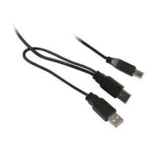 Synergy 21 S215325 USB кабель 1 m 2.0 USB B 2 x USB A Черный