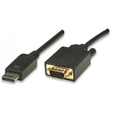 Techly ICOC-DSP-V-018 видео кабель адаптер 1,8 m VGA (D-Sub) DisplayPort Черный