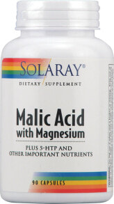 Магний Solaray Malic Acid with Magnesium Яблочная кислота с магнием 90 капсул