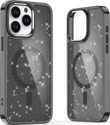 Hurtel Etui Glitter Case MagSafe na iPhone 16 Pro Max - czarne z brokatem