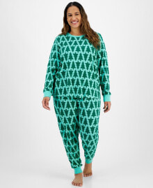 Купить женские пижамы Family Pajamas: Family Pajamas Plus Size 2-Pc. Cotton Trees Pajamas Set, Created for Macy's