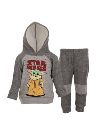 Купить детские комплекты и форма для мальчиков Star Wars: Starwars Toddler Boys The Mandalorian Fleece Pullover Hoodie and Pants Outfit Set to (12 Months - 18-20)