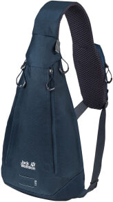 Мужская сумка через плечо повседневная тканевая синяя Jack Wolfskin Delta Bag Air