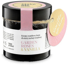 Feuchtigkeitsspendende Gesichtscreme für trockene und empfindliche Haut mit Rosen- und Vanilleduft - Make Me Bio Garden Roses & Vanilla Cream