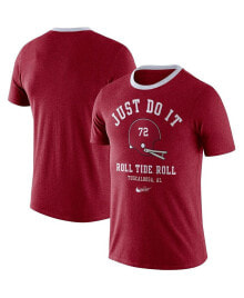 Nike men's Crimson Alabama Crimson Tide Vault Helmet Team Tri-Blend T-shirt