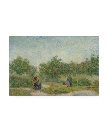 Trademark Global vincent Van Gogh Courting couples in the Voyer dArgenson Park in Asnieres, 1887 Canvas Art - 19.5