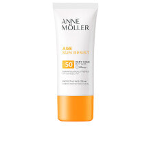 Средства для загара и защиты от солнца anne Moller Age Sun Resist Cream SPF50 Plus Водостойкий антивозрастной солнцезащитный крем для лица 50 мл