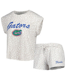 Concepts Sport women's Cream Florida Gators Montana T-shirt and Shorts Sleep Set