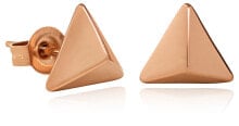 Ювелирные серьги bronze triangular earrings made of steel VAAXF063R