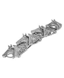 Women's Silver-Tone Horse Heads Barrette