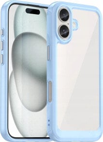 Hurtel Etui Outer Space Case z żelową ramką do iPhone 16 - niebieskie