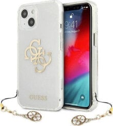 Guess Etui Guess GUHCP13SKS4GGO Apple iPhone 13 mini Transparent hardcase 4G Gold Charms Collection