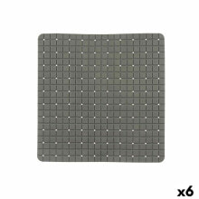 Non-slip Shower Mat Frames Grey PVC 50,3 x 50,3 x 0,7 cm (6 Units)