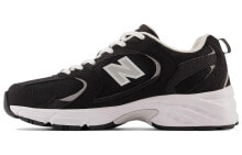 New Balance NB 530 防滑耐磨透气 跑步鞋 男女同款 黑银色 / Кроссовки New Balance NB 530 MR530SMN