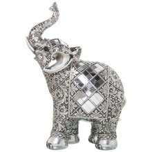 Decorative Figure Alexandra House Living Silver Plastic Elephant 13 x 22 x 30 cm Mirrors