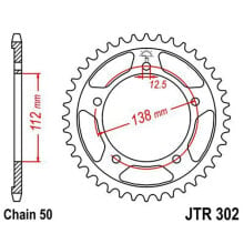 JT SPROCKETS 530 JTR302.44ZBK Steel Rear Sprocket