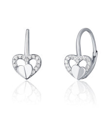 Ювелирные серьги Romantic silver earrings with zircons SVLE1508XH2BI00