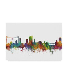 Trademark Global michael Tompsett Newport Wales Skyline II Canvas Art - 20