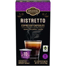 Капсулы для кофемашин Кофе в капсулах Private Selection Espresso Capsules Ristretto 10 шт