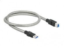 DeLOCK 86777 USB кабель 0,5 m 3.2 Gen 1 (3.1 Gen 1) USB A USB B Серебристый