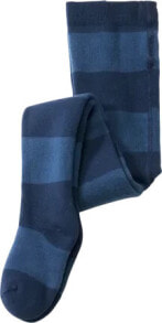 Thermostrumpfhose mit Blockringel-Muster, blau, Gr. 98/104, 1 St