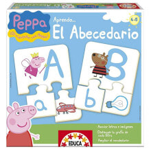 Развивающие настольные игры для детей eDUCA BORRAS I Learn The Alphabet Peppa Pig