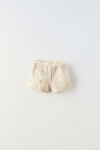 Macramé knit bermuda shorts