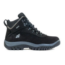 Мужские трекинговые ботинки Мужские ботинки спортивные треккинговые черные текстильные высокие демисезонные 4F OBMH205