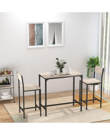 Simplie Fun space-Saving Bar Set Table and Stools for Cozy Spaces