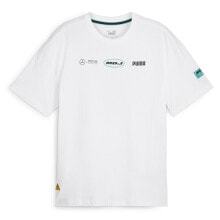 Puma Mapf1 X Mdj Graphic Crew Neck Short Sleeve T-Shirt Mens White Casual Tops 6 купить онлайн