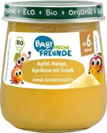 Купить детское питание FRECHE FREUNDE: Frucht & Getreide Apfel, Mango, Aprikose mit Grieß ab dem 6.Monat, 120 g