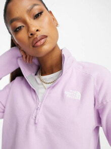 Женские свитшоты the North Face Glacier 1/4 zip cropped fleece in lilac Exclusive at ASOS