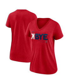 Women's Boston Red Sox Red K-Bye Tri-Blend V-Neck T-shirt