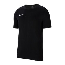 Мужские спортивные футболки Мужская футболка спортивная черная с логотипом Nike Dri-FIT Park 20 M CW6952-010
