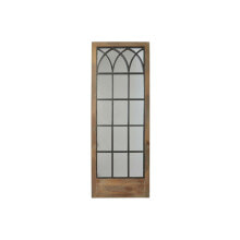 Wall mirror DKD Home Decor Black Metal Brown Birch Window (60 x 3 x 160 cm)