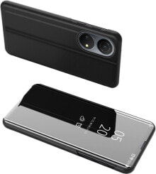 Hurtel Clear View Case etui Honor X7 / Honor Play 30 Plus pokrowiec z klapką czarne